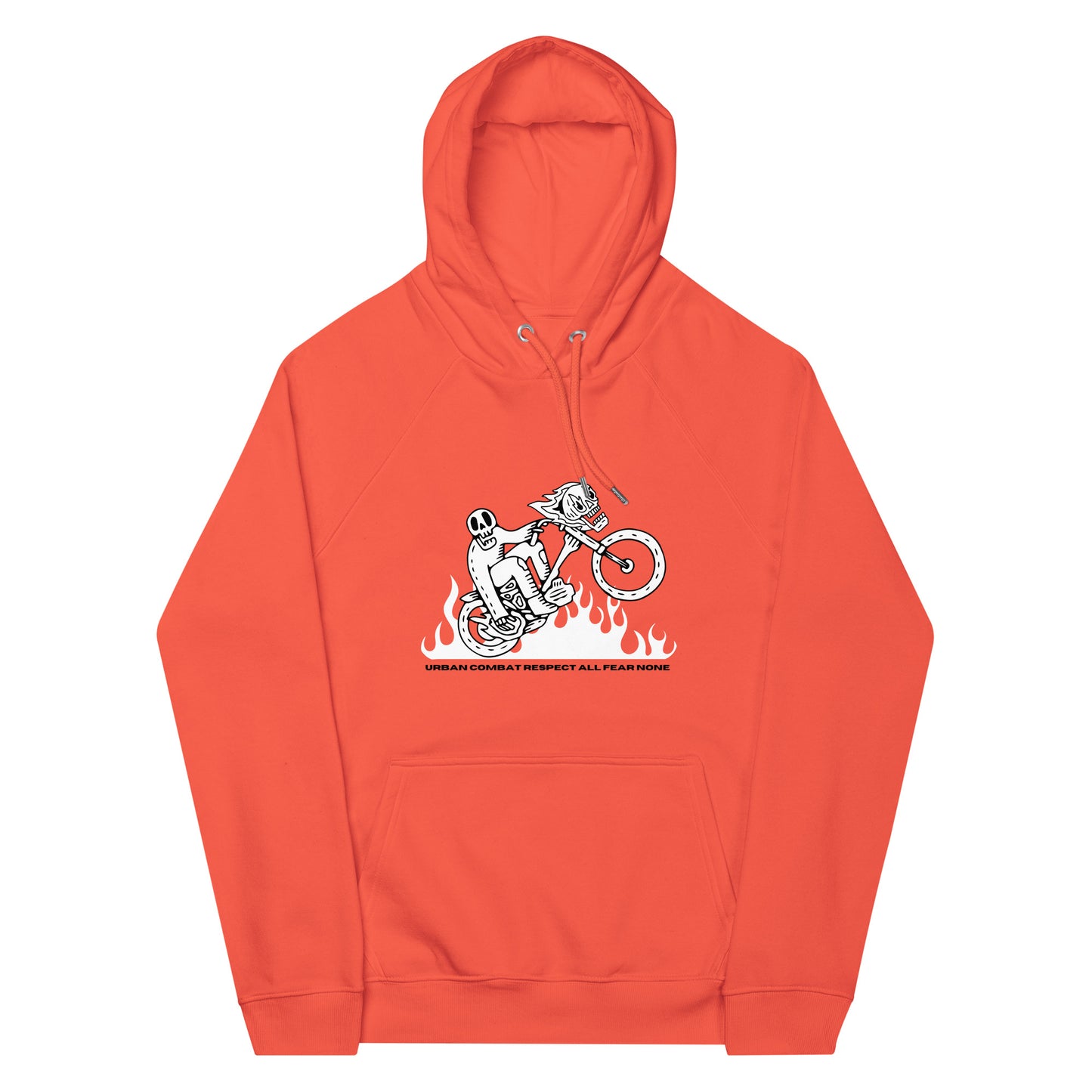 Urban Combat Unisex Death Rider eco raglan hoodie