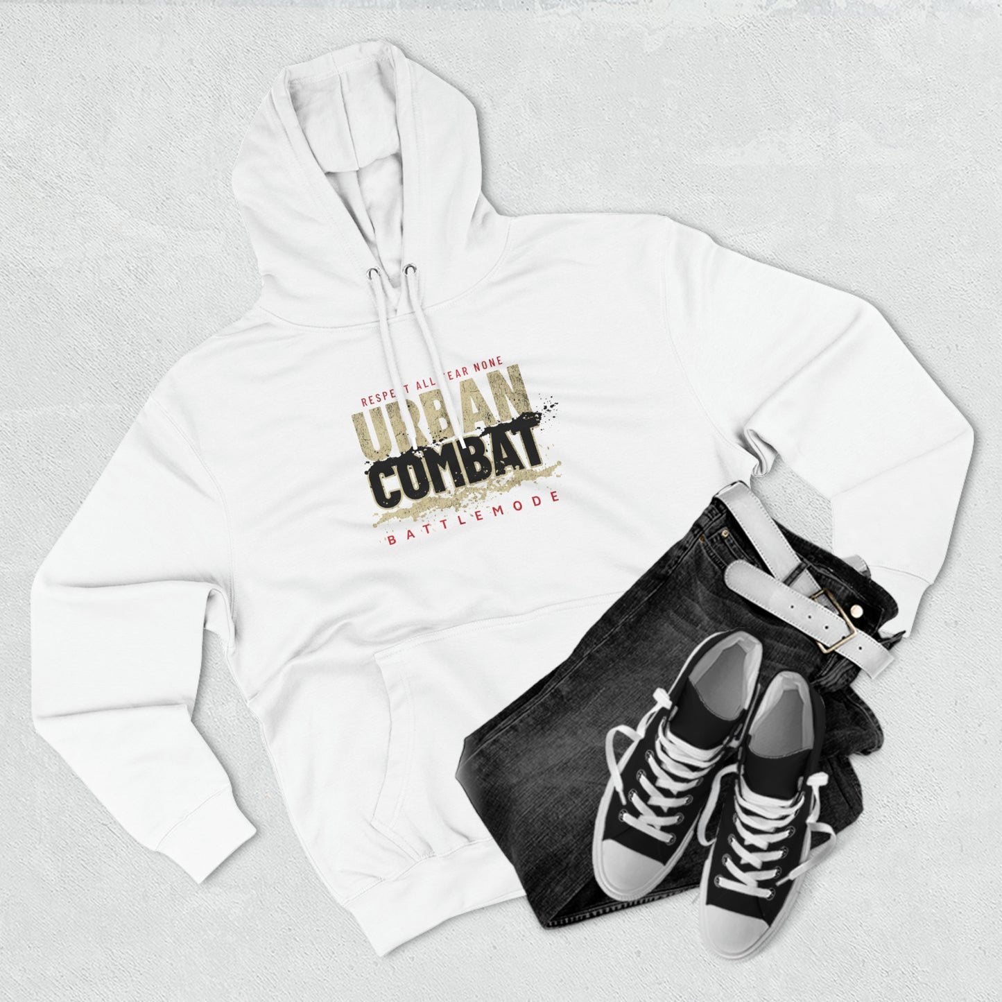 Urban Combat Battle Mode Unisex Premium Pullover Hoodie