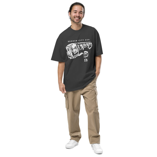 Urban Combat Broken City Oversized faded t-shirt