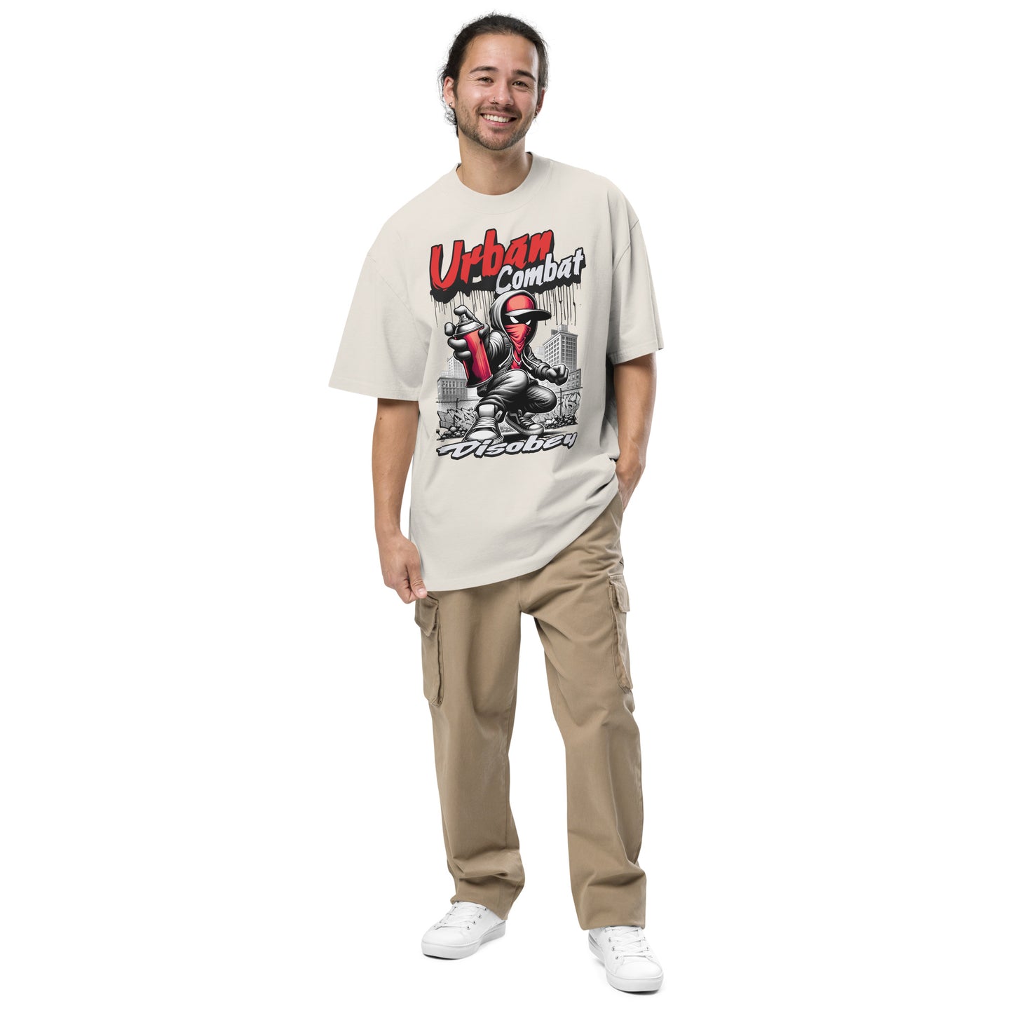 Urban Combat Disobey Oversized faded t-shirt