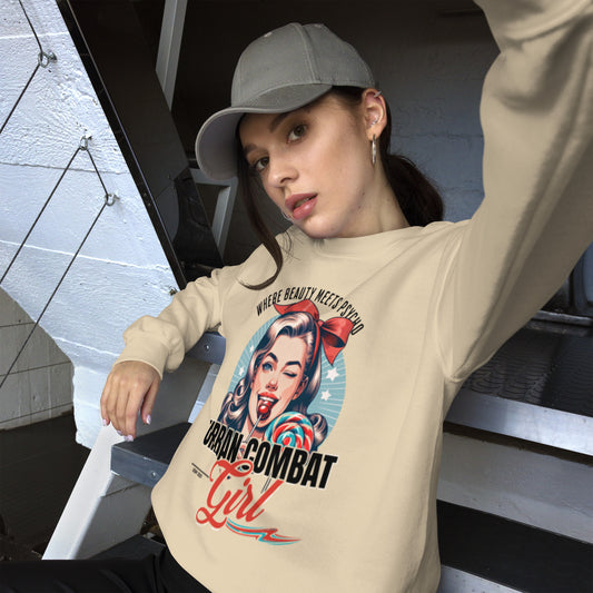 Urban Combat Girl Unisex Sweatshirt