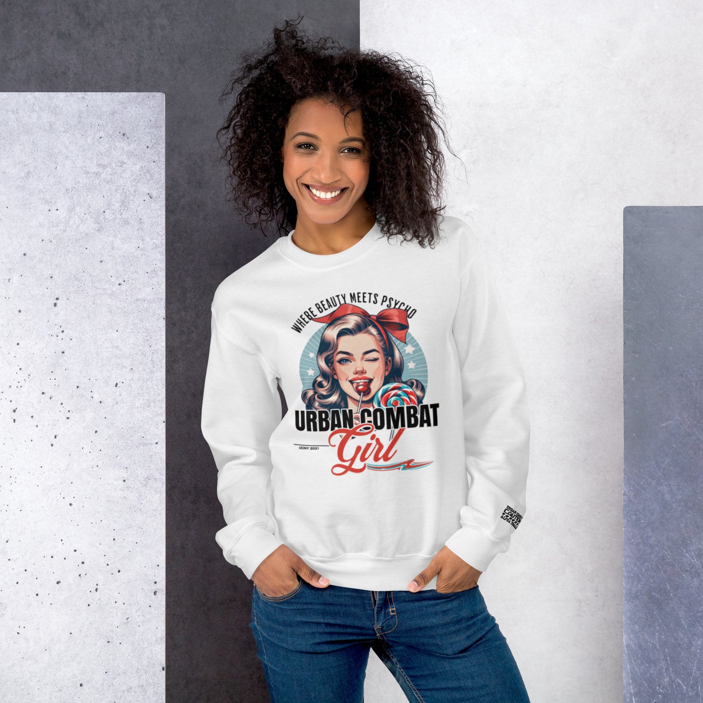 Urban Combat Girl Unisex Sweatshirt