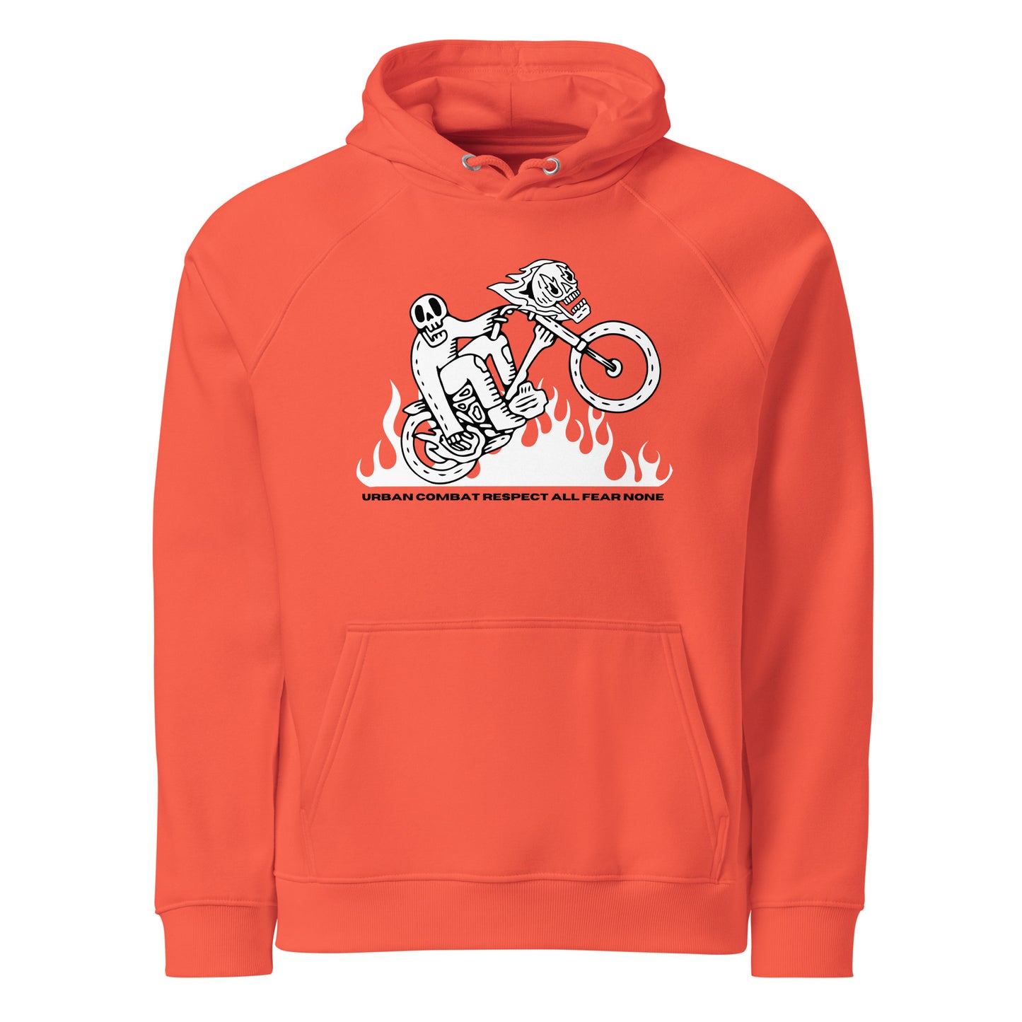 Urban Combat Unisex Death Rider eco raglan hoodie